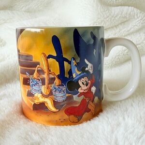 Vintage Walt Disney Fantasia Ceramic Mug - Sorcerer Mickey - 90s